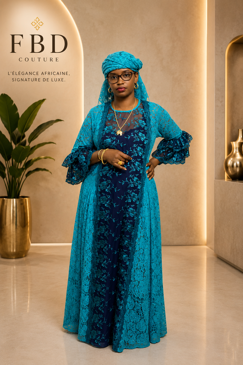 Boubou traditionnel brodé